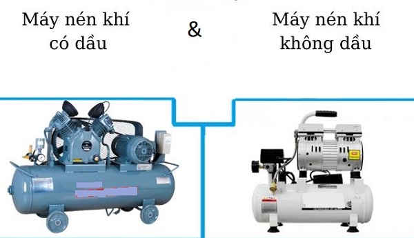 Máy nén khí piston không dầu và có dầu